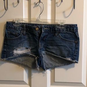 Distressed Jean Shorts